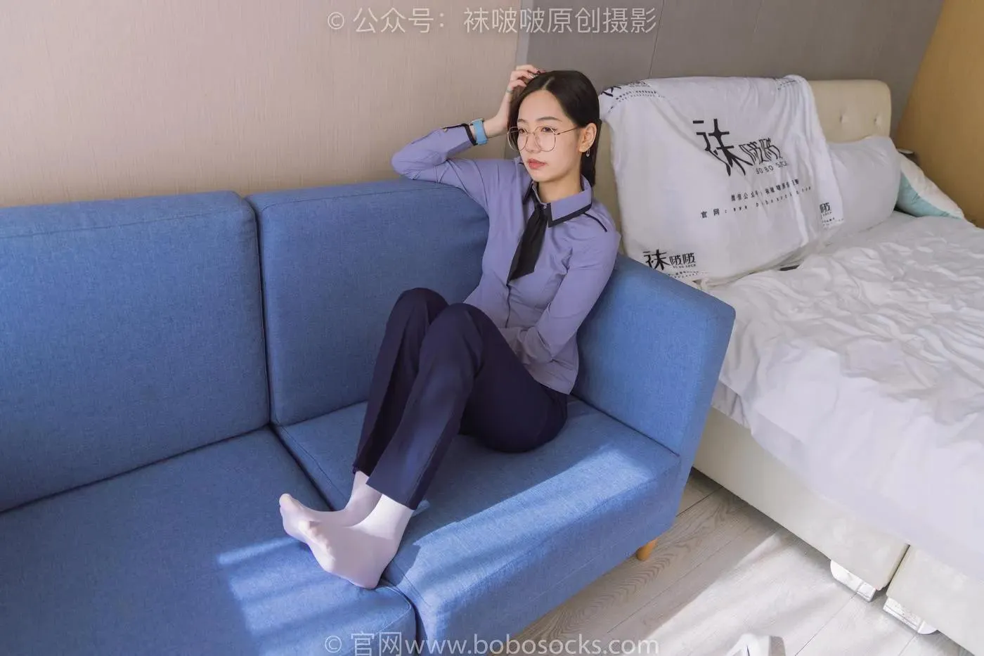 [BoBoSocks袜啵啵]NO.178 小甜豆-高跟鞋、厚白丝、ol风裤里丝 [140P]插图8